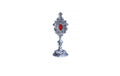 RELIQUARIO IN FUSIONE H 38 CM INTERNO OVALE